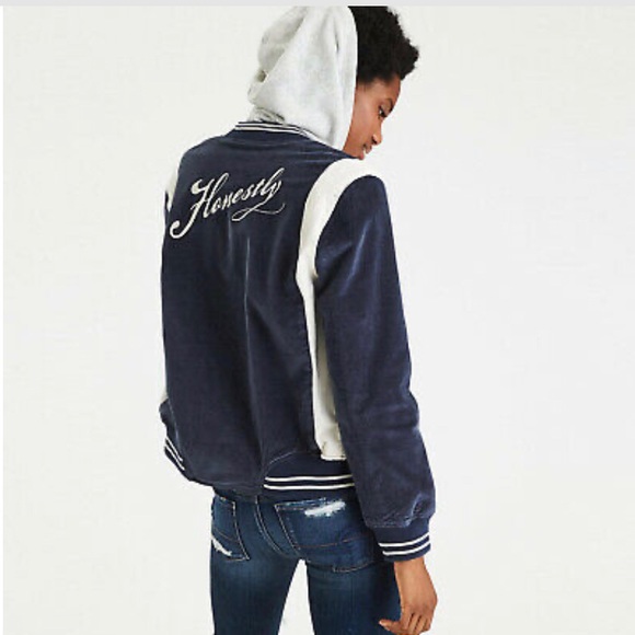 American Eagle Bomber Jacket Varsity Jacket - Picture 1 of 8